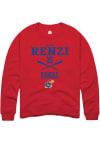 Main image for Peyton Renzi  Rally Kansas Jayhawks Mens Red NIL Sport Icon Long Sleeve Crew Sweatshirt