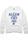 Main image for Tabor Allen  Rally Kansas Jayhawks Mens White NIL Sport Icon Long Sleeve Crew Sweatshirt