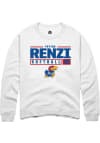 Main image for Peyton Renzi  Rally Kansas Jayhawks Mens White NIL Stacked Box Long Sleeve Crew Sweatshirt