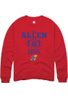 Main image for Tabor Allen  Rally Kansas Jayhawks Mens Red NIL Sport Icon Long Sleeve Crew Sweatshirt