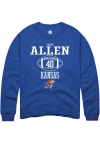 Main image for Tabor Allen  Rally Kansas Jayhawks Mens Blue NIL Sport Icon Long Sleeve Crew Sweatshirt