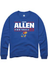 Main image for Tabor Allen  Rally Kansas Jayhawks Mens Blue NIL Stacked Box Long Sleeve Crew Sweatshirt