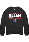 Main image for Tabor Allen  Rally Kansas Jayhawks Mens Black NIL Stacked Box Long Sleeve Crew Sweatshirt