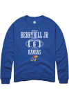 Main image for Taiwan Berryhill Jr  Rally Kansas Jayhawks Mens Blue NIL Sport Icon Long Sleeve Crew Sweatshirt