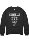 Main image for Taiwan Berryhill Jr  Rally Kansas Jayhawks Mens Black NIL Sport Icon Long Sleeve Crew Sweatshirt