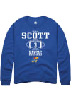 Main image for Tanaka Scott  Rally Kansas Jayhawks Mens Blue NIL Sport Icon Long Sleeve Crew Sweatshirt