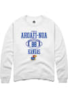 Main image for Tevita Ahoafi-Noa  Rally Kansas Jayhawks Mens White NIL Sport Icon Long Sleeve Crew Sweatshirt