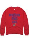 Main image for Tevita Ahoafi-Noa  Rally Kansas Jayhawks Mens Red NIL Sport Icon Long Sleeve Crew Sweatshirt