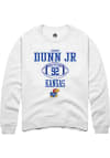 Main image for Tommy Dunn Jr.  Rally Kansas Jayhawks Mens White NIL Sport Icon Long Sleeve Crew Sweatshirt
