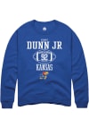 Main image for Tommy Dunn Jr.  Rally Kansas Jayhawks Mens Blue NIL Sport Icon Long Sleeve Crew Sweatshirt