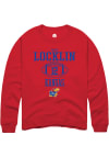 Main image for Torry Locklin  Rally Kansas Jayhawks Mens Red NIL Sport Icon Long Sleeve Crew Sweatshirt