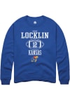 Main image for Torry Locklin  Rally Kansas Jayhawks Mens Blue NIL Sport Icon Long Sleeve Crew Sweatshirt