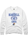 Main image for Trevor Kardell  Rally Kansas Jayhawks Mens White NIL Sport Icon Long Sleeve Crew Sweatshirt
