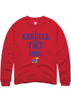 Main image for Trevor Kardell  Rally Kansas Jayhawks Mens Red NIL Sport Icon Long Sleeve Crew Sweatshirt