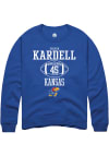 Main image for Trevor Kardell  Rally Kansas Jayhawks Mens Blue NIL Sport Icon Long Sleeve Crew Sweatshirt