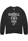 Main image for Trevor Kardell  Rally Kansas Jayhawks Mens Black NIL Sport Icon Long Sleeve Crew Sweatshirt