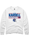 Main image for Trevor Kardell  Rally Kansas Jayhawks Mens White NIL Stacked Box Long Sleeve Crew Sweatshirt