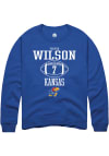 Main image for Trevor Wilson  Rally Kansas Jayhawks Mens Blue NIL Sport Icon Long Sleeve Crew Sweatshirt