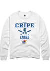 Main image for Hailey Cripe  Rally Kansas Jayhawks Mens White NIL Sport Icon Long Sleeve Crew Sweatshirt