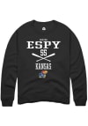 Main image for Shayna Espy  Rally Kansas Jayhawks Mens Black NIL Sport Icon Long Sleeve Crew Sweatshirt