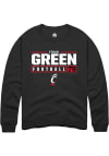 Main image for Ethan Green  Rally Cincinnati Bearcats Mens Black NIL Stacked Box Long Sleeve Crew Sweatshirt