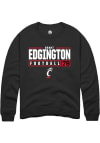 Main image for Grant Edgington  Rally Cincinnati Bearcats Mens Black NIL Stacked Box Long Sleeve Crew Sweatshirt