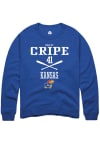 Main image for Hailey Cripe  Rally Kansas Jayhawks Mens Blue NIL Sport Icon Long Sleeve Crew Sweatshirt