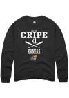 Main image for Hailey Cripe  Rally Kansas Jayhawks Mens Black NIL Sport Icon Long Sleeve Crew Sweatshirt