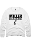 Main image for Paige Miller  Rally Cincinnati Bearcats Mens White NIL Stacked Box Long Sleeve Crew Sweatshirt