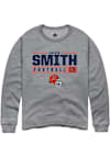 Main image for Calvin Smith Rally Mens Graphite Illinois Fighting Illini NIL Stacked Box Crew Sweatshirt