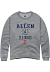 Main image for Cori Allen Rally Mens Graphite Illinois Fighting Illini NIL Sport Icon Crew Sweatshirt