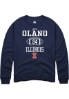 Main image for David Olano Rally Mens Navy Blue Illinois Fighting Illini NIL Sport Icon Crew Sweatshirt