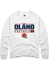 Main image for David Olano Rally Mens White Illinois Fighting Illini NIL Stacked Box Crew Sweatshirt