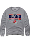 Main image for David Olano Rally Mens Graphite Illinois Fighting Illini NIL Stacked Box Crew Sweatshirt