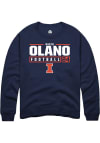 Main image for David Olano Rally Mens Navy Blue Illinois Fighting Illini NIL Stacked Box Crew Sweatshirt