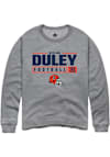 Main image for Declan Duley Rally Mens Graphite Illinois Fighting Illini NIL Stacked Box Crew Sweatshirt