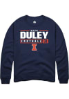 Main image for Declan Duley Rally Mens Navy Blue Illinois Fighting Illini NIL Stacked Box Crew Sweatshirt