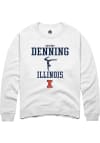 Main image for Destiny Denning Rally Mens White Illinois Fighting Illini NIL Sport Icon Crew Sweatshirt