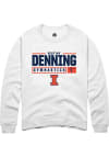 Main image for Destiny Denning Rally Mens White Illinois Fighting Illini NIL Stacked Box Crew Sweatshirt