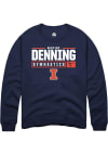 Main image for Destiny Denning Rally Mens Navy Blue Illinois Fighting Illini NIL Stacked Box Crew Sweatshirt