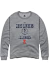 Main image for Dravyn Gibbs-Lawhorn Rally Mens Graphite Illinois Fighting Illini NIL Sport Icon Crew Sweatshirt