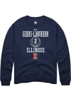 Main image for Dravyn Gibbs-Lawhorn Rally Mens Navy Blue Illinois Fighting Illini NIL Sport Icon Crew Sweatshir..