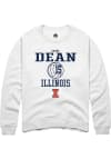 Main image for Gabby Dean Rally Mens White Illinois Fighting Illini NIL Sport Icon Crew Sweatshirt