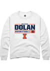 Main image for Gretchen Dolan Rally Mens White Illinois Fighting Illini NIL Stacked Box Crew Sweatshirt