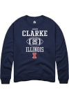 Main image for Jaheim Clarke Rally Mens Navy Blue Illinois Fighting Illini NIL Sport Icon Crew Sweatshirt