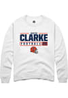 Main image for Jaheim Clarke Rally Mens White Illinois Fighting Illini NIL Stacked Box Crew Sweatshirt