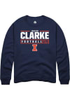 Main image for Jaheim Clarke Rally Mens Navy Blue Illinois Fighting Illini NIL Stacked Box Crew Sweatshirt