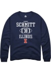 Main image for Johnny  Schmitt Rally Mens Navy Blue Illinois Fighting Illini NIL Sport Icon Crew Sweatshirt