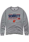 Main image for Johnny  Schmitt Rally Mens Graphite Illinois Fighting Illini NIL Stacked Box Crew Sweatshirt