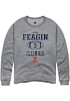 Main image for Kaden Feagin Rally Mens Graphite Illinois Fighting Illini NIL Sport Icon Crew Sweatshirt